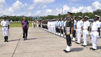 Defence Minister Manohar Parrikar visits Andaman & Nicobar Command 