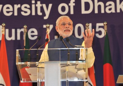 PM Narendra Modi lauds land boundary deal, promises on Teesta isse