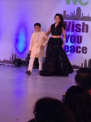 Neha Marda walks the ramp for Peace Walk by Global Peace Initiative