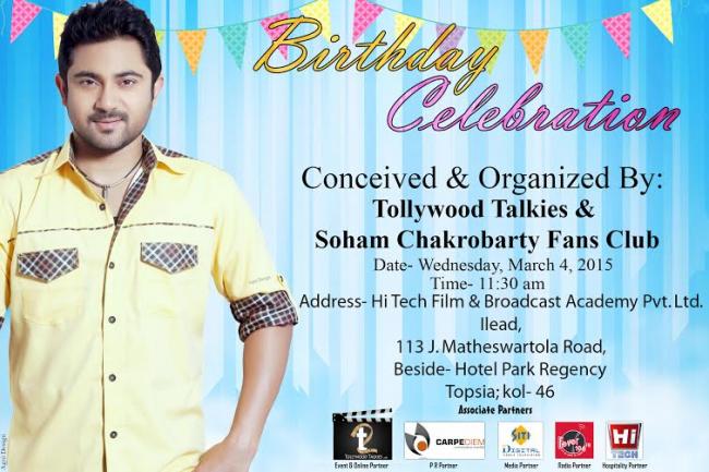 Actor Soham Chakraborty celebrates b'day with fans