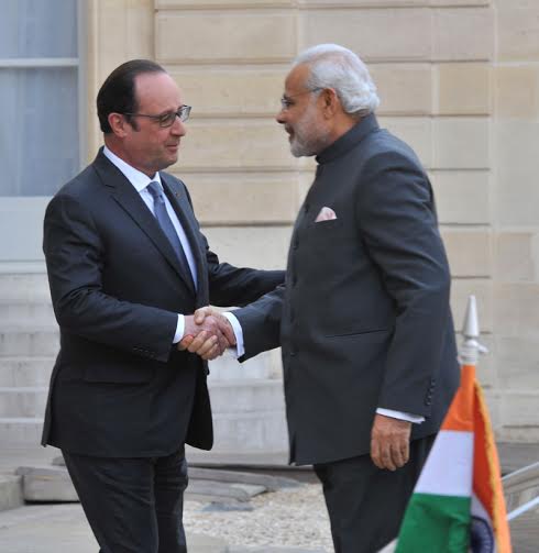 Modi meets French President Francois Hollande