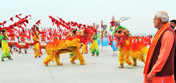 Modi arrives China on three-day visit