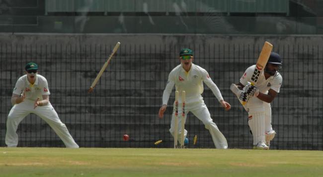 Rahul misses century, India A 221/6