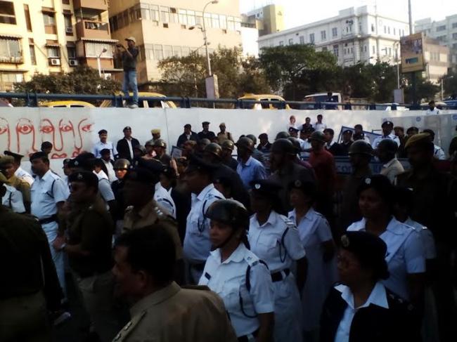 Kolkata: Left parties protest against Obama's visit to India