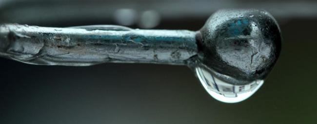 Clouds and raindrops through the 'lens' marking photography day
