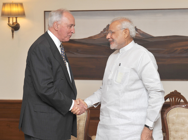 Former Australian PM meets Narendra Modi 