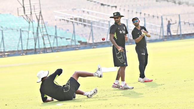 Indian team practice in Kolkata