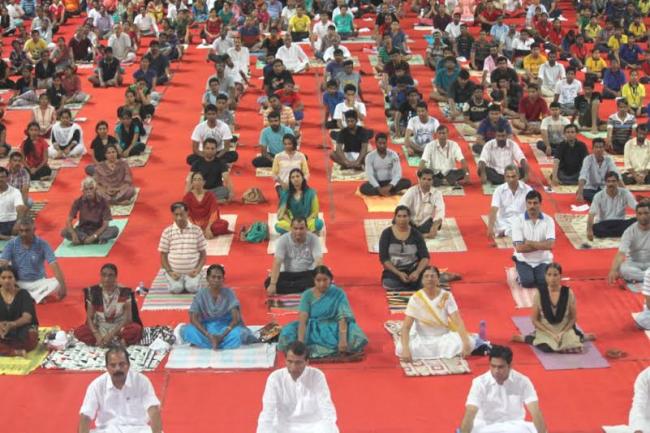 PM Modi, ministers observe World Yoga Day 