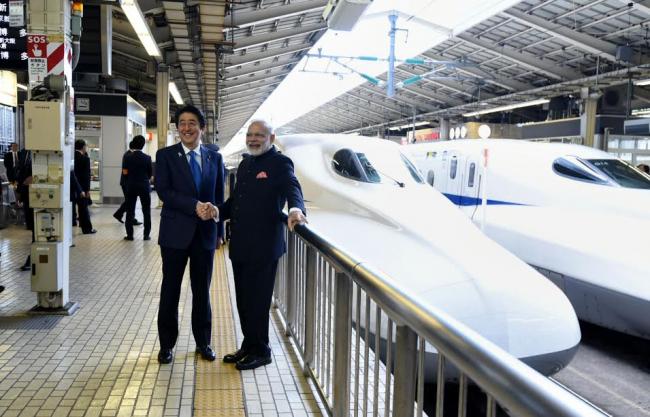 Narendra Modi and the Prime Minister of Japan