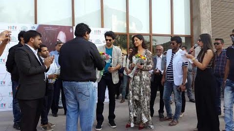 Aditya and Katrina spread their charm among students in Ahmedabad 