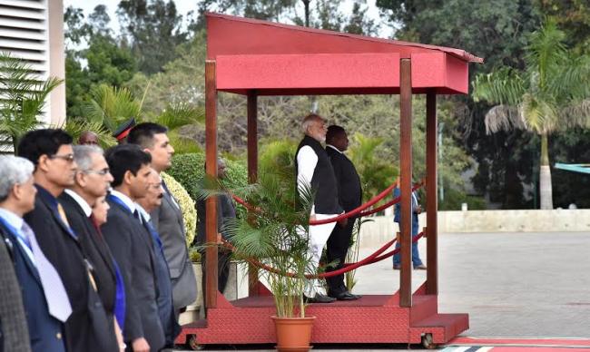Narendra Modi arrives at Maputo
