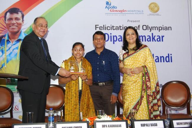 Dipa Karmakar felicitated by The Bengal Chamber