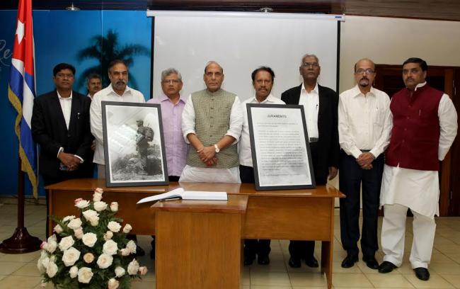 Narendra Modi with a group of underprivileged students