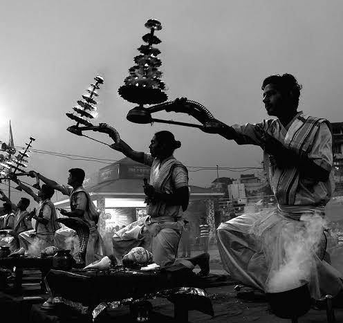 The aura of Ganga Aarti at Varanasi