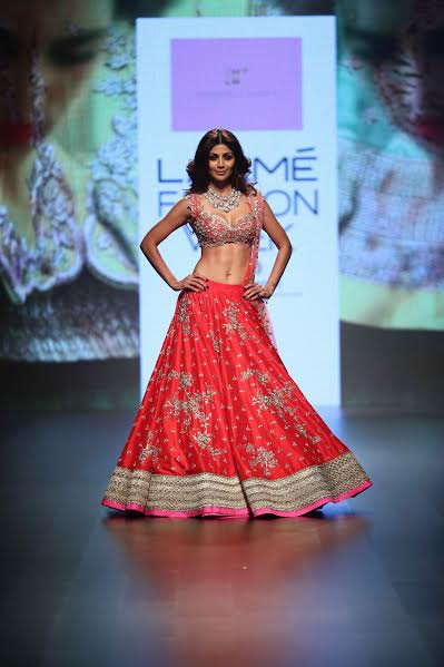 LFW: Shilpa Shetty walks for designer Anushree Reddy