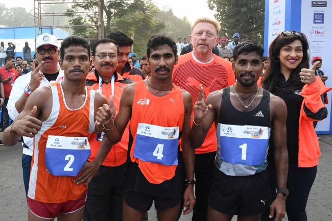 Boris Becker, Sourav Ganguly flag off Tata Steel Kolkata 25K run