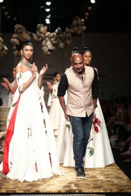 Designer Samant Chauhan showcases collection at Amazon India Fashion Week Day 1