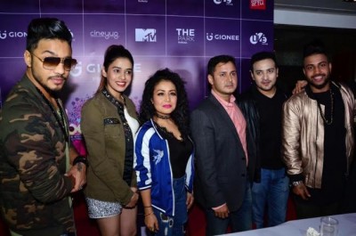 Neha Kakkar attends "MTV Bollyland" concert press conference in Kolkata