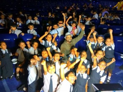 A Flying Jatt cast hold a special screening for NGO children