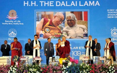 Kiren Rijiju attends the public lecture by His Holiness Dalai Lama on â€˜Meaning of life and secular ethicsâ€™