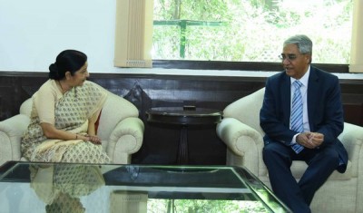 Nepali Congress President meets Sushma Swaraj