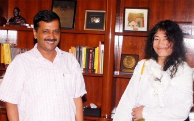 Irom Sharmila meet Arvind Kejriwal