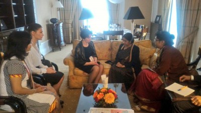 Sushma Swaraj meets family members of acid attack victim