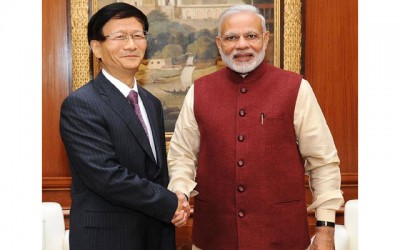 Meng Jianzhu meets PM  Modi