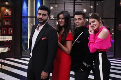 Katrina Kaif, Anushka Sharma kick up storm on the Koffee couch