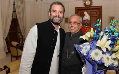 Rahul Gandhi,Sonia Gandhi wish President Pranab Mukherjee on birthday
