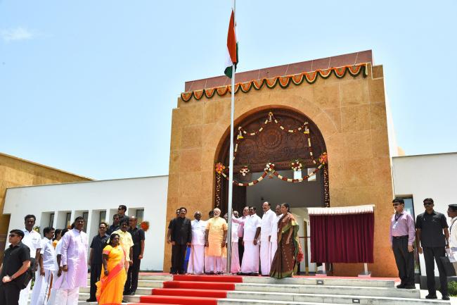Narendra Modi flagging off â€˜Kalam Sandesh Vahiniâ€™