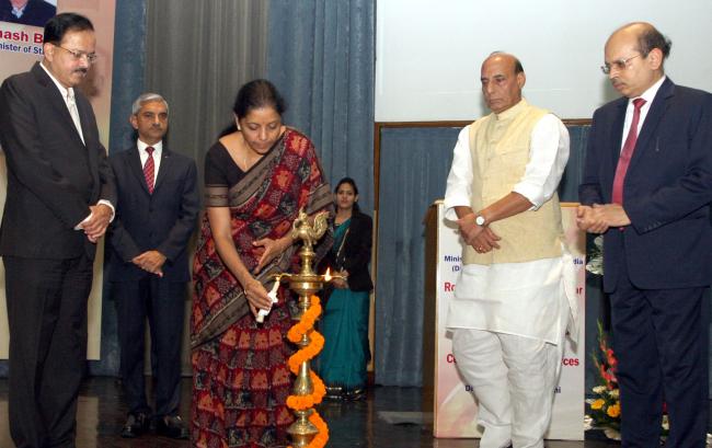 Nirmala Sitharaman addressing gathering
