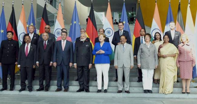 Narendra Modi accorded ceremonial welcome at German Chancellery, in Berlin, Germany