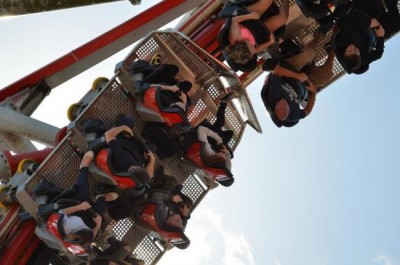 Rollercoaster breaks down, riders stuck upside down high in air