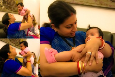 Union Minister Smriti Irani spends time with Adnan Sami's daughter Medina