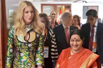 Ivanka Trump meets Sushma Swaraj in Hyderabad
