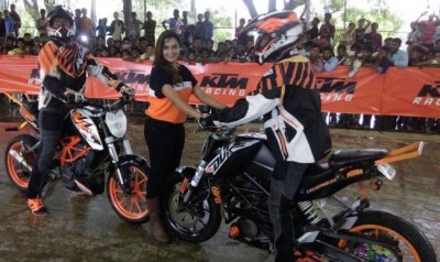 KTM organises a spectacular Stunt show in Adilabad