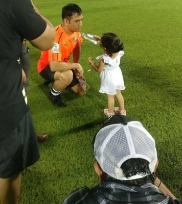 Dhoni, cricketers showcase football skills in Celebrity Clasico match