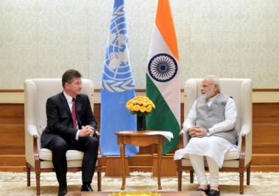 President-elect of the United Nations General Assembly calls on Prime Minister Modi