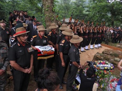 Major David Manlun laid to rest with full military honour