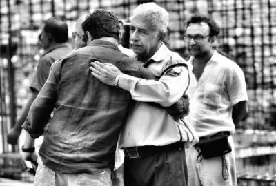 Neeraj Pandey welcomes actor Naseeruddin Shah to "Aiyaary" sets, shares image on social media