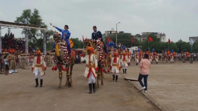 Joint Indian Air Force-Border Security Force Women Camel Expedition commences