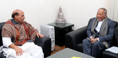 Chief Ministers of Manipur and Nagaland meet the Union Home Minister