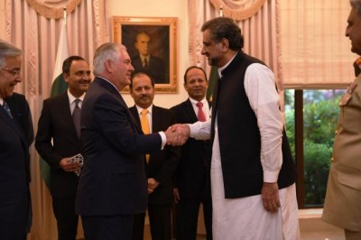 US Secretary of State Rex Tillerson meets Pakistan PM Shahid Khaqan Abbasi 
