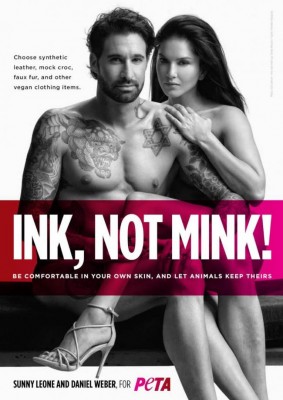 Sunny Leone,Daniel Weber bare all to promote animal-free fashion in new PETA campaign