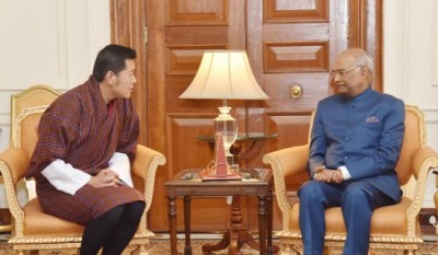 King of Bhutan calls on the President Ram Nath Kovind on Wednesday