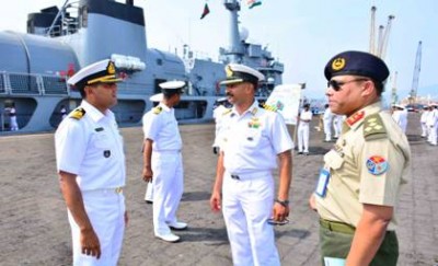 Bangladesh Navy Ship Somudra Avijan on a goodwill visit to Visakhapatnam