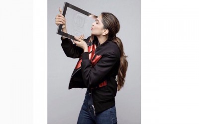 Instagram presents Deepika Padukone with a milestone plaque in recognition of building a community of 20 million plus followers!