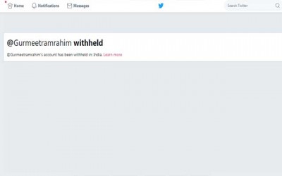 Gurmeet Ram Rahim Singh Insan's Twitter account 'withheld'