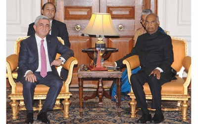 President of Armenia calls on the President Kovind